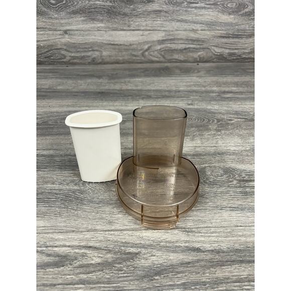 Cuisinart Little Pro Handy Prep Work Bowl Lid & Pusher Only Tint Clear DLC-505TX - Picture 1 of 8